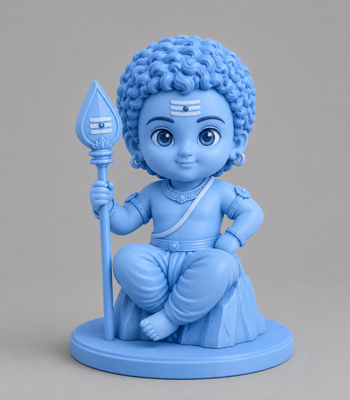 Murugan Ji Sitting On Rock 3D Model (5 Inch)